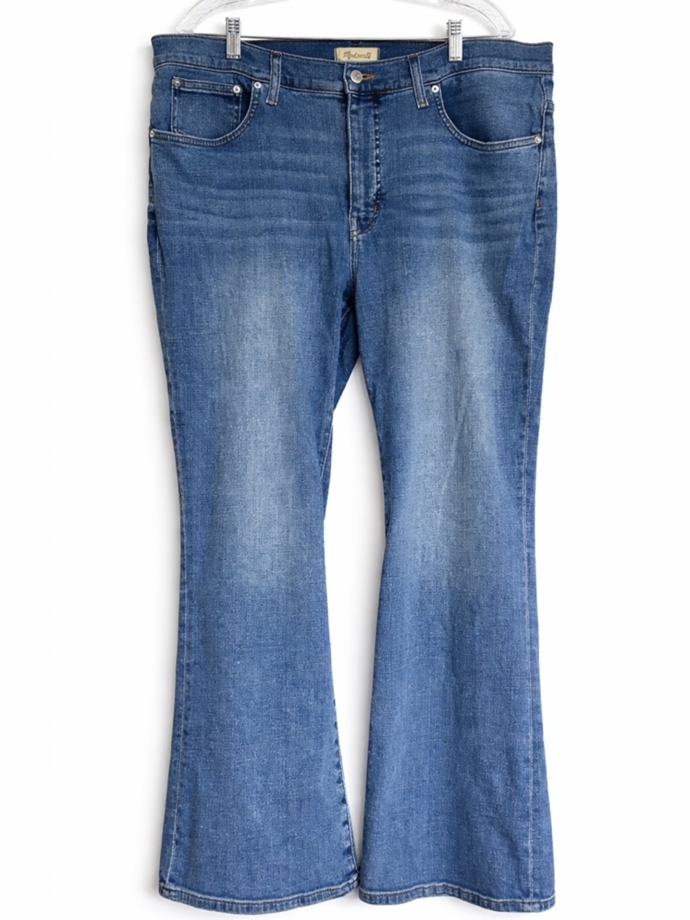 Madewell Mid Rise Kick Out Jeans Size 33 Flare Blue Denim